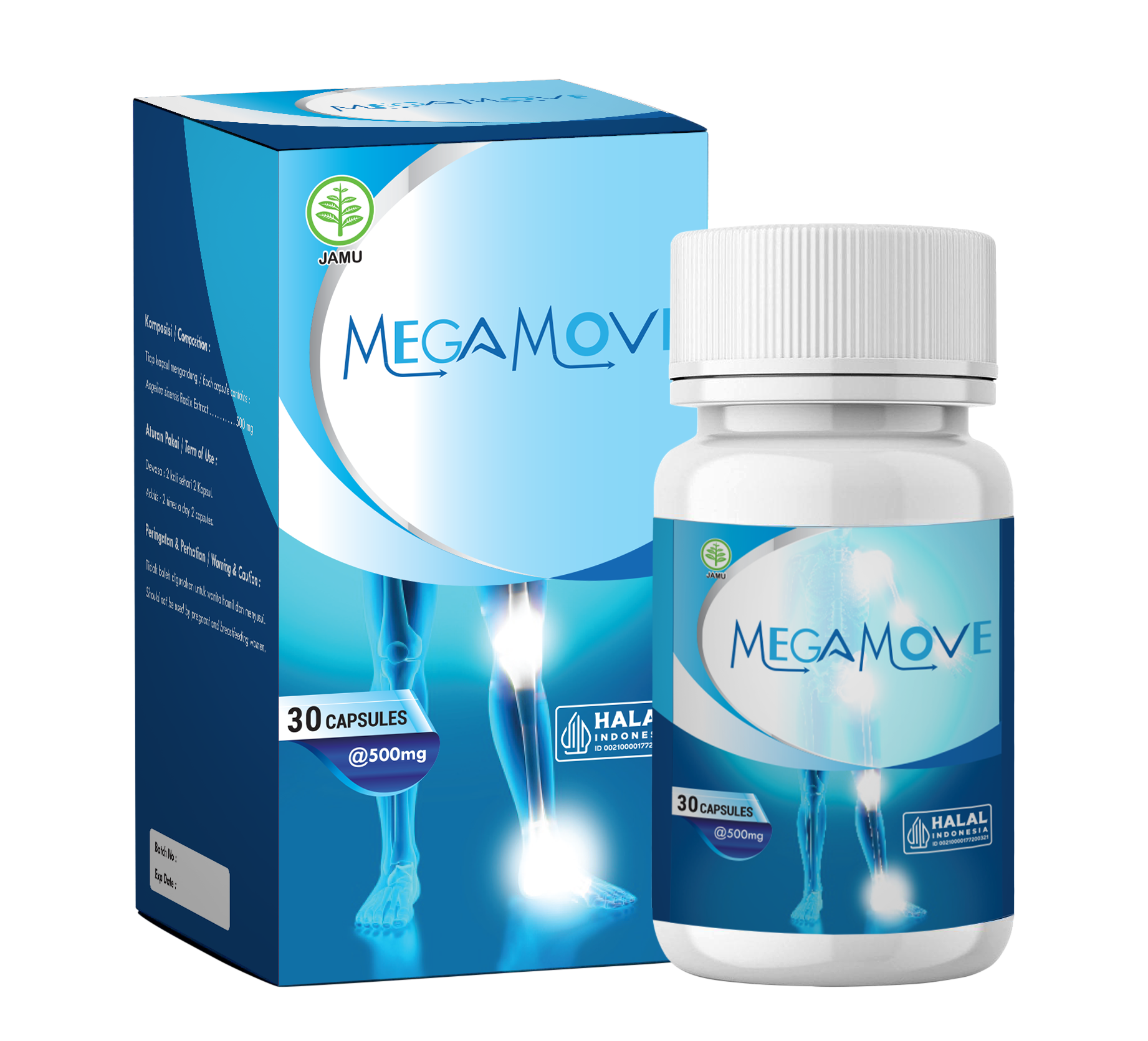 Megamove — suplemen herbal sendi kuat